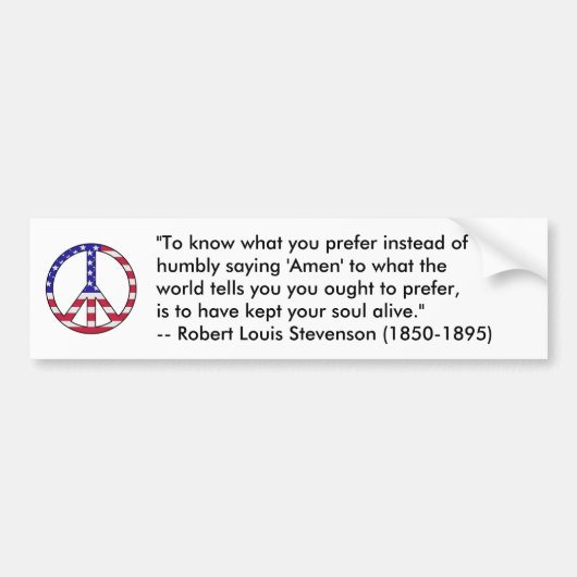 Robert Louis Stevenson Quote Bumpersticker (Voorkant)