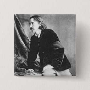 Robert Louis Stevenson Vierkante Button 5,1 Cm