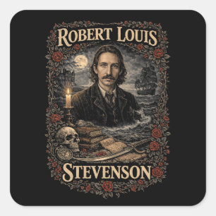 Robert Louis Stevenson Vierkante Sticker