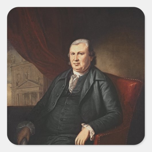 Robert Morris Vierkante Sticker (Voorkant)