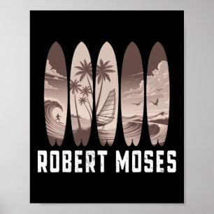 Robert Moses Surfplank Mannen Vrouwen Surfen Poster