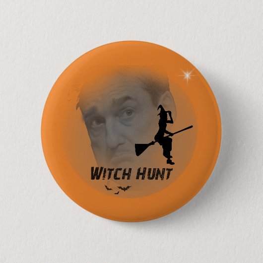 Robert Mueller-President Trump Witch Hunt Button (Voorkant)