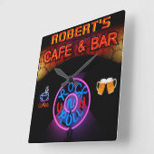 ROBERT - Naam Neon Sign Bar Mancave Den Clock Fun Vierkante Klok (Hoek)
