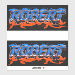 Robert prénom nom autocollant graffiti sticker