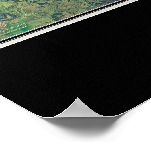 Robert S. Kerr Lake Oklahoma Satellite Poster Map (Hoek)