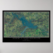 Robert S. Kerr Lake Oklahoma Satellite Poster Map (Voorkant)
