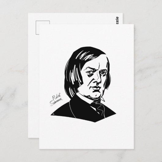 Robert Schumann Briefkaart (Voorkant / Achterkant)