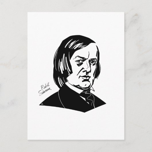 Robert Schumann Briefkaart (Voorkant)