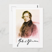 Robert Schumann / handtekening Briefkaart (Voorkant / Achterkant)