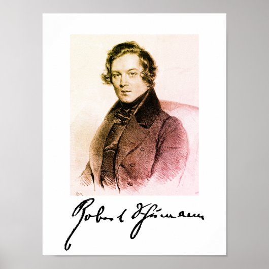 Robert Schumann / handtekening Poster (Voorkant)