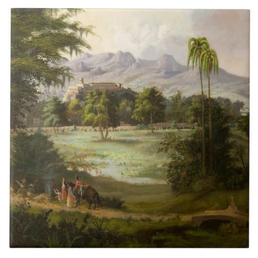 Robert Scott Duncanson - Chapultpec Castle Tegeltje (Voorkant)