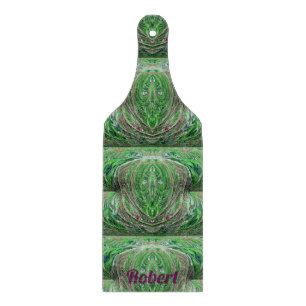 ROBERT ~ TASTY! ~ Green Maroon fractal Snijplank