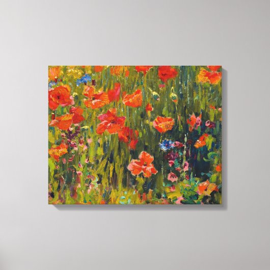 Robert Vonnoh Poppies Canvas Afdruk (Voorkant)
