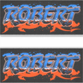 Robert Vorname Name Graffiti Aufkleber Sticker (Voorkant)