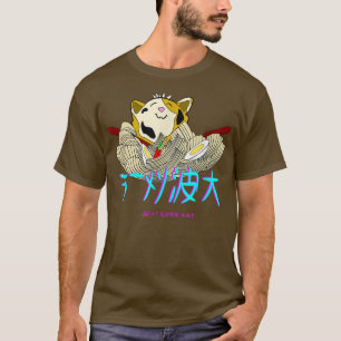 Robert Wahl Design Japans Ramen en kattenliefhebbe T-shirt