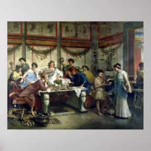 Roberto Bompiani A Roman Feast Poster