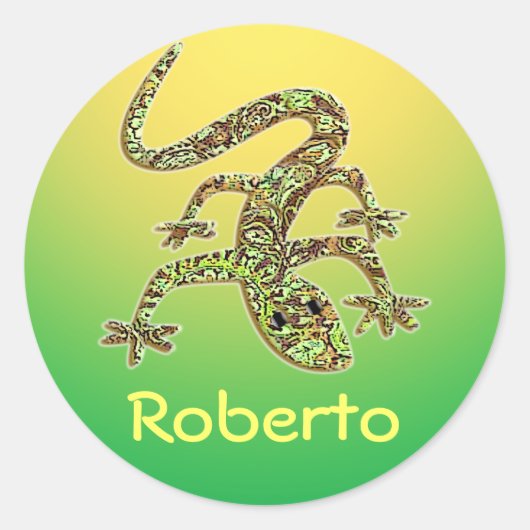 Roberto Gecko / Salamander / Stickers Lizard (Devant)