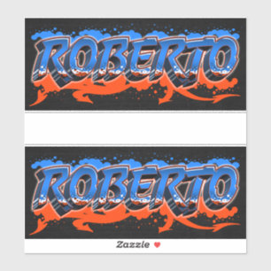 Roberto prénom nom graffiti autocollant sticker