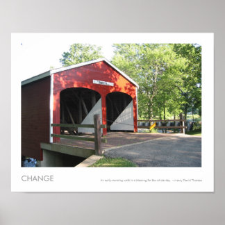 Roberts Double Barreled Covered Bridge Foto Poster