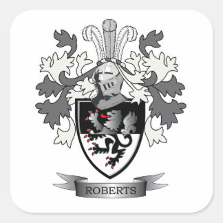 Roberts Family Crest Coat of Arms Vierkante Sticker