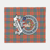 Robertson Ancient Clan Badge Tartan Pset Fleece Deken (Voorkant (Horizontaal))