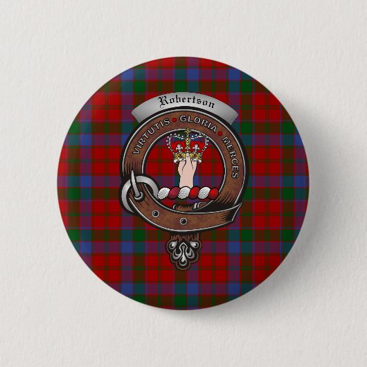 Robertson Clan Badge Buttonnen Ronde Button 5,7 Cm (Voorkant)
