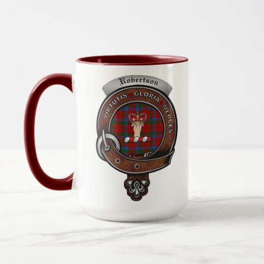 Robertson Clan Badge Combo 15oz Mug (Gauche)