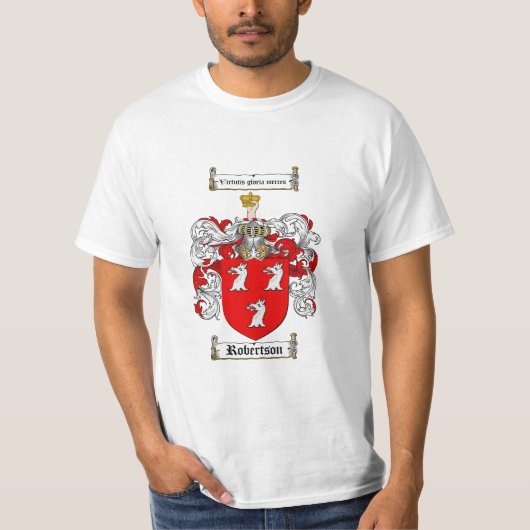 Robertson Family Crest - Robertson Coat of Arms T-shirt (Voorkant)