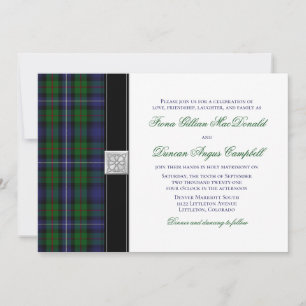 Robertson Hunting Tartan Celtic Wedding Invitation Kaart