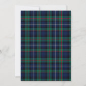 Robertson Plaid Monogramme Faire-part de mariage (Dos)