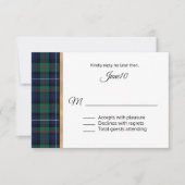 Robertson Plaid Wedding RSVP (Devant)