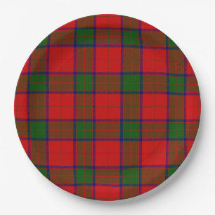 Robertson tartan red green plaid papieren bordje