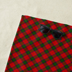 Robertson tartan rood groen geruit strandlaken