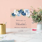 Robes de mariée bleues poudrées florales Shower (Mariage)