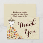 Robes de Mariée Merci Feuilles d'Automne (Devant / Derrière)