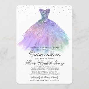 Robes de Quinceanera Pailletées Invitation Diamant