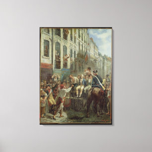 Robespierre en Saint-Just Canvas Afdruk
