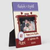 Robijn 40 jaar jubileum voeg namen foto paars fotoplaat (Zijkant)