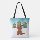 Robijn Cavalier King Charles Spaniel in de winter Draagtas (Achterkant)