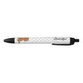 Robijn Cavalier King Charles Spaniel & naam Zwarte Inkt Pen (Bodem)