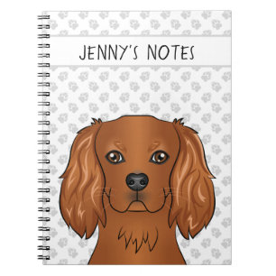 Robijn Cavalier King Charles Spaniel & Tekst Notitieboek