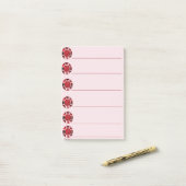 Robijn edelsteen checklist post-it® notes (Op bureau)