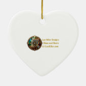 Robijnen en Messen Hart Steampunk Series Keramisch Ornament (Achterkant)