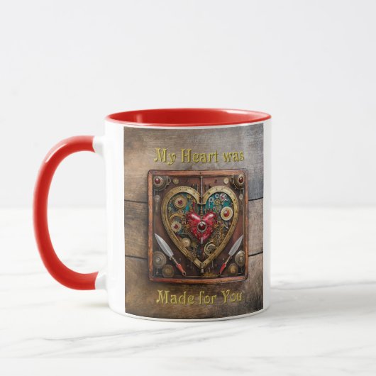 Robijnen en Messen Hart Steampunk Series Mok (Links)