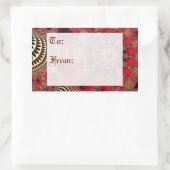 Robijnen & Gouden Gift Label Stickers (Tas)