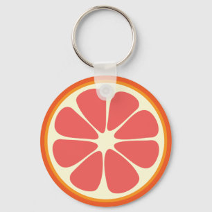 Robijnrode Grapefruit Sappige Zoete Citrus Vrucht Sleutelhanger