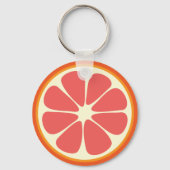 Robijnrode Grapefruit Sappige Zoete Citrus Vrucht  Sleutelhanger (Achterkant)