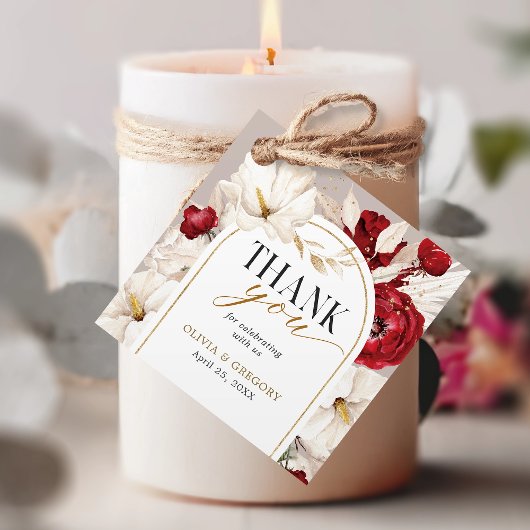 Robijnrood en wit bloemen bruiloft Favoriete Label