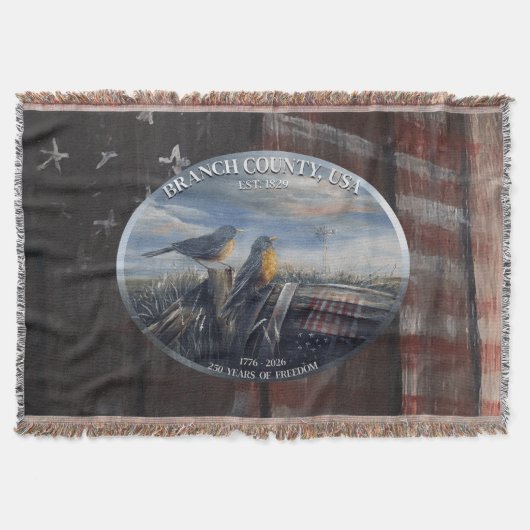 Robin 250yrs Branch Co MICH Deken (Voorkant)