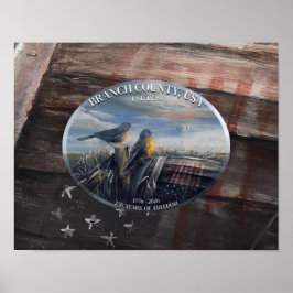 Robin 250yrs Branch Co MICH Poster